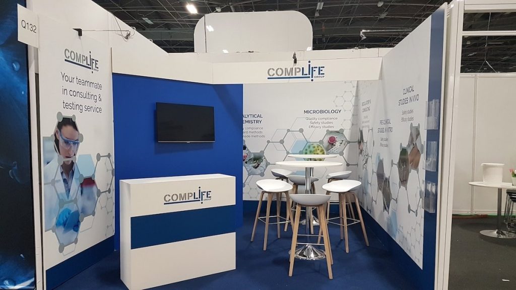 Stand sur-mesure COMPLIFE au Salon IN-COSMETICS GLOBAL 2019