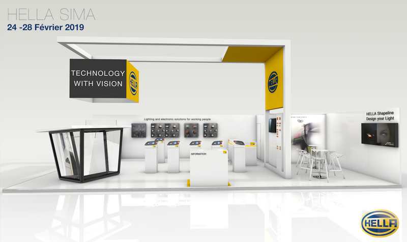 Stand sur-mesure HELLA au salon SIMA