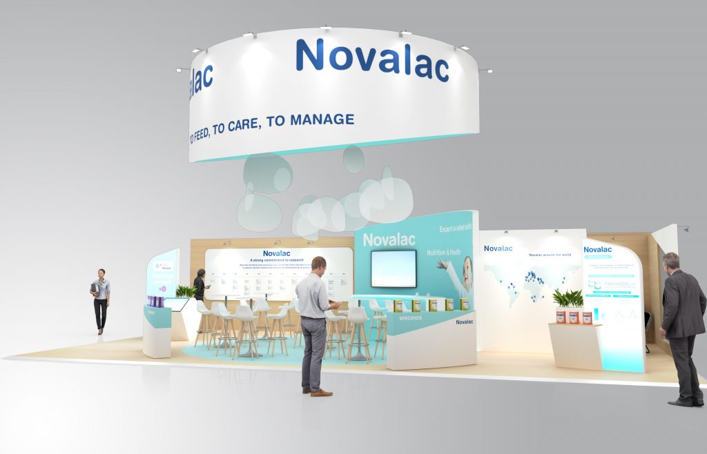 Stand sur-mesure NOVALAC sur deux salons