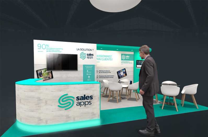 Stand sur-mesure SALES APP au salon E-MARKETING