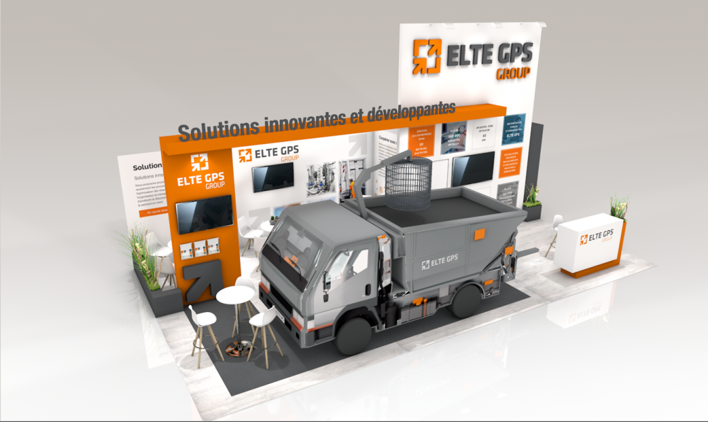 Stand sur-mesure ELTE GPS GROUP sur le salon POLLUTEC