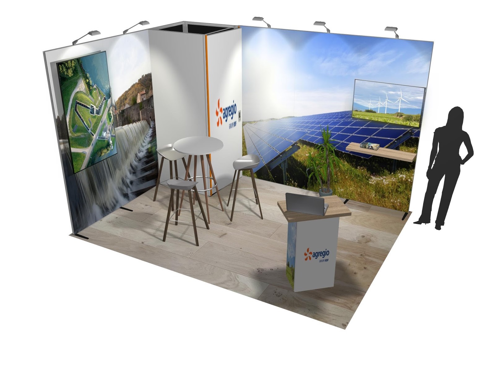 Stand sur-mesure AGREGIO pour plusieurs expositions sur toute la France