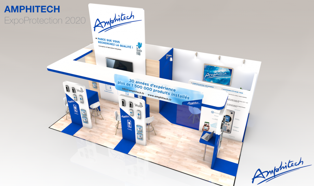 Stand sur-mesure AMPHITEC sur le salon EXPOPROTECTION