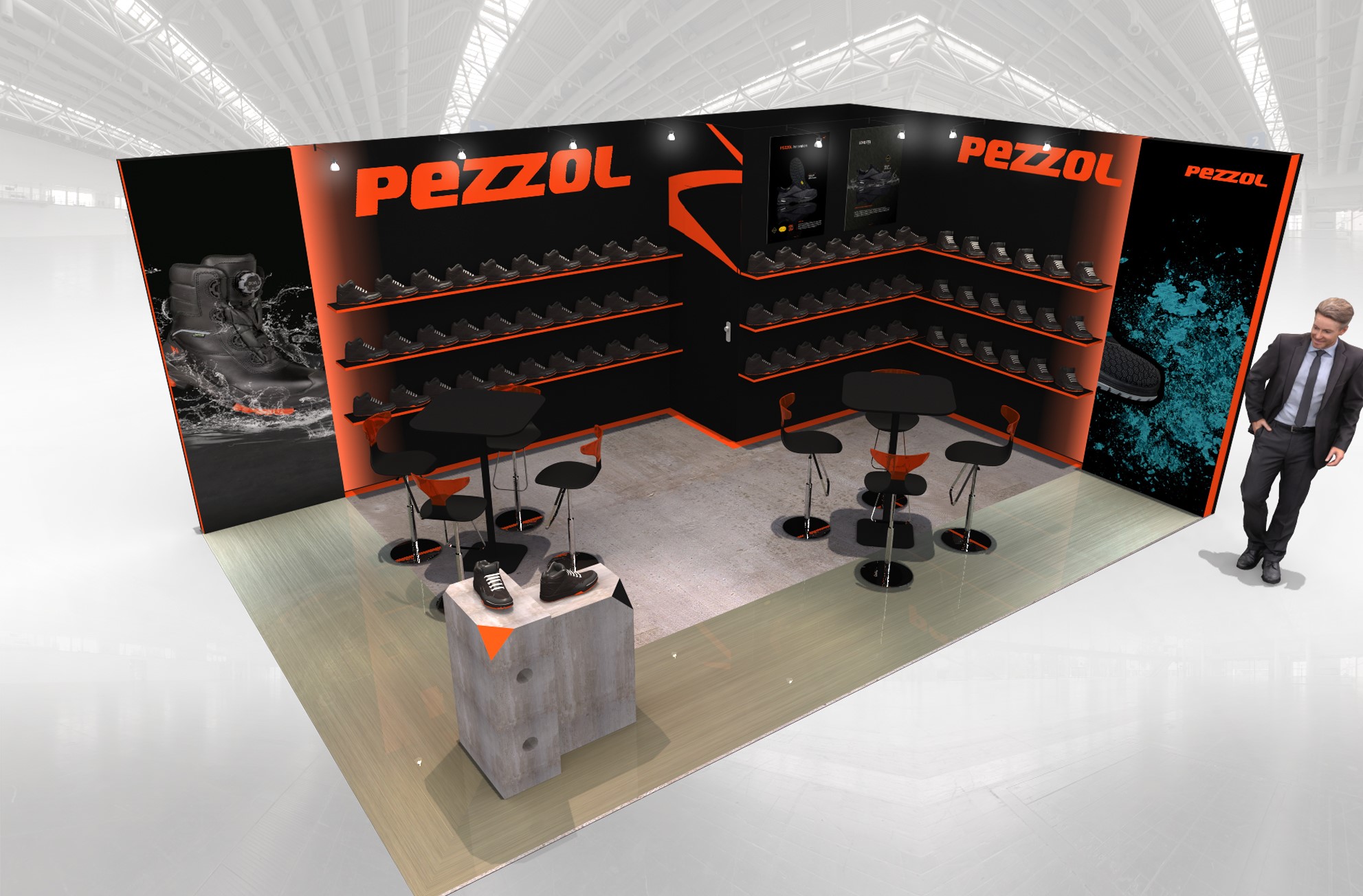 Stand sur-mesure PEZZOL sur le salon EXPOPROTECTION