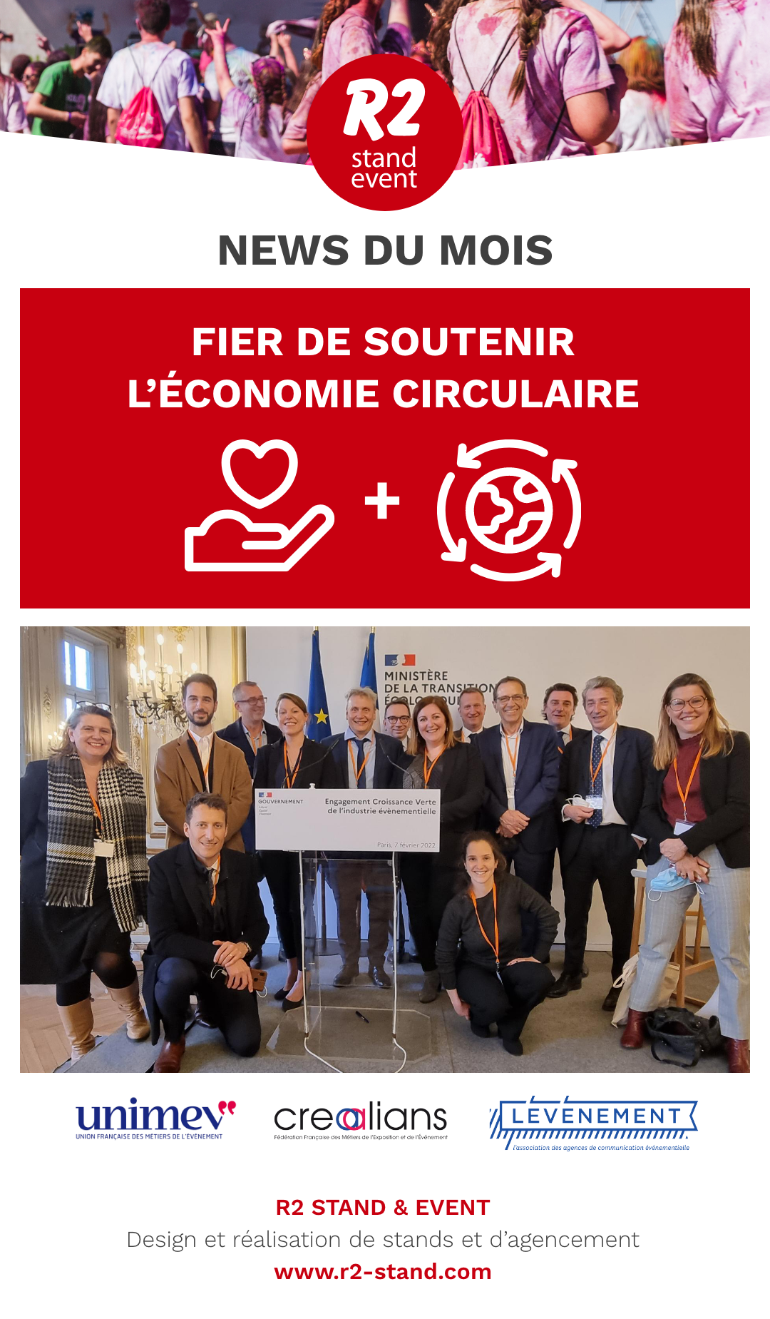 R2 STAND ET EVENT - UNIVMEV - CREALIANS - LEVENEMENT - NEWS DU MOIS