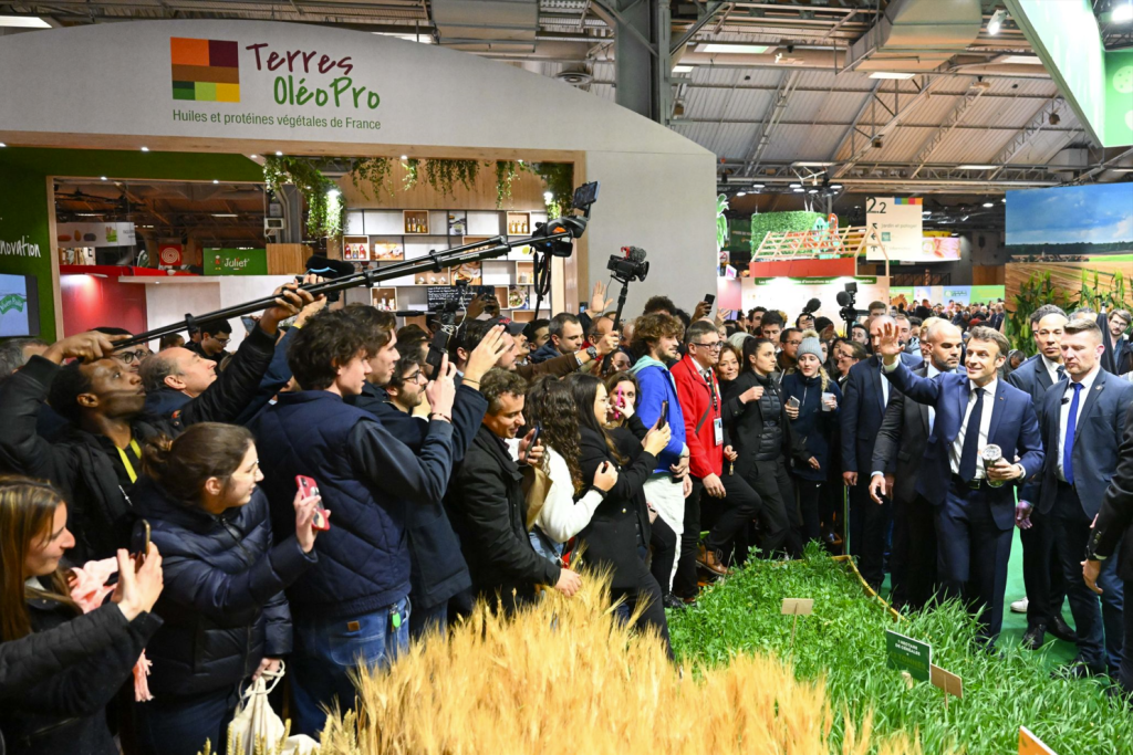 STAND TERRES OLEOPRO SIA EMMANUEL MACRON