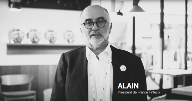 Introduction picture of Alain's testimonial at the Fintech event 2024