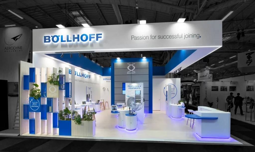 Stand sur-mesure pour Bollhoff au salon SIAE, par R2 Stand