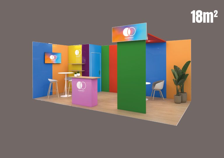 18m² multicolors fond gris