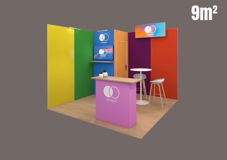 9m² multicolors fond gris