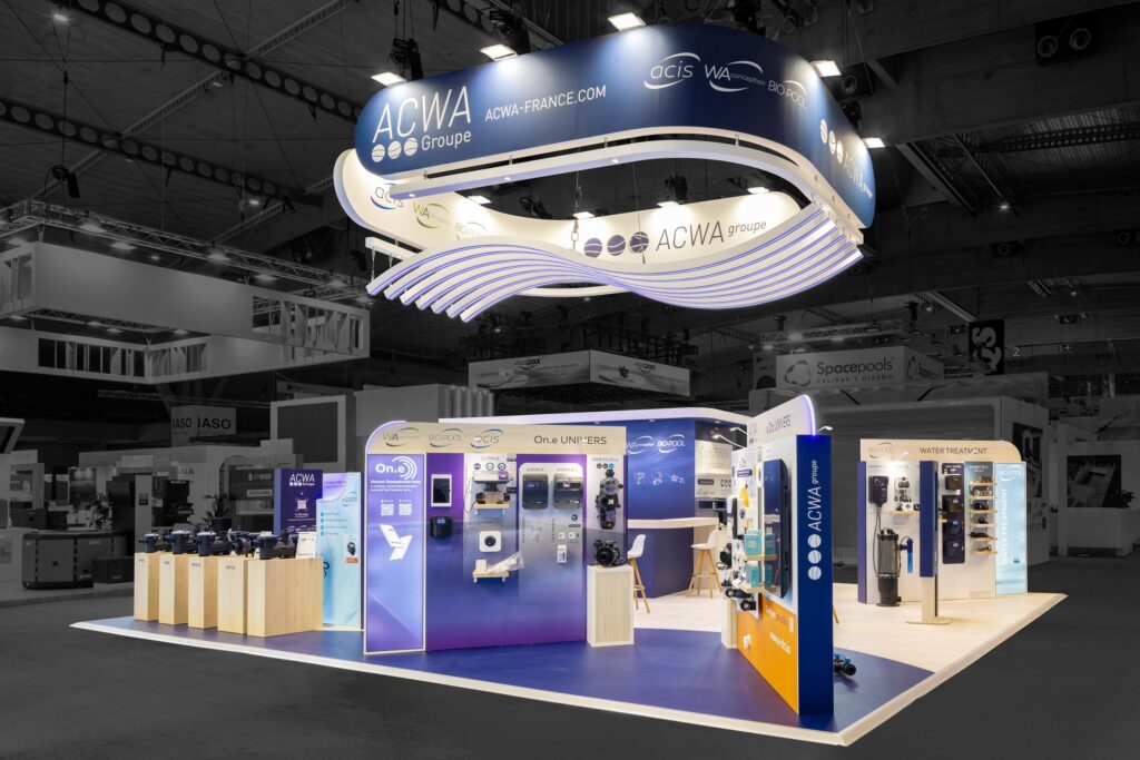 2025 photos stand acwa piscina barcelona vue angle droit