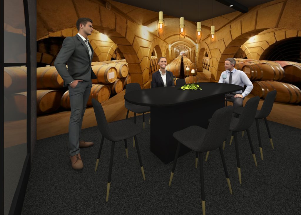 2025 PHOTO STAND CHATEAU DE MONTREVAL WINE PARIS VUE SALLE DE REUNION