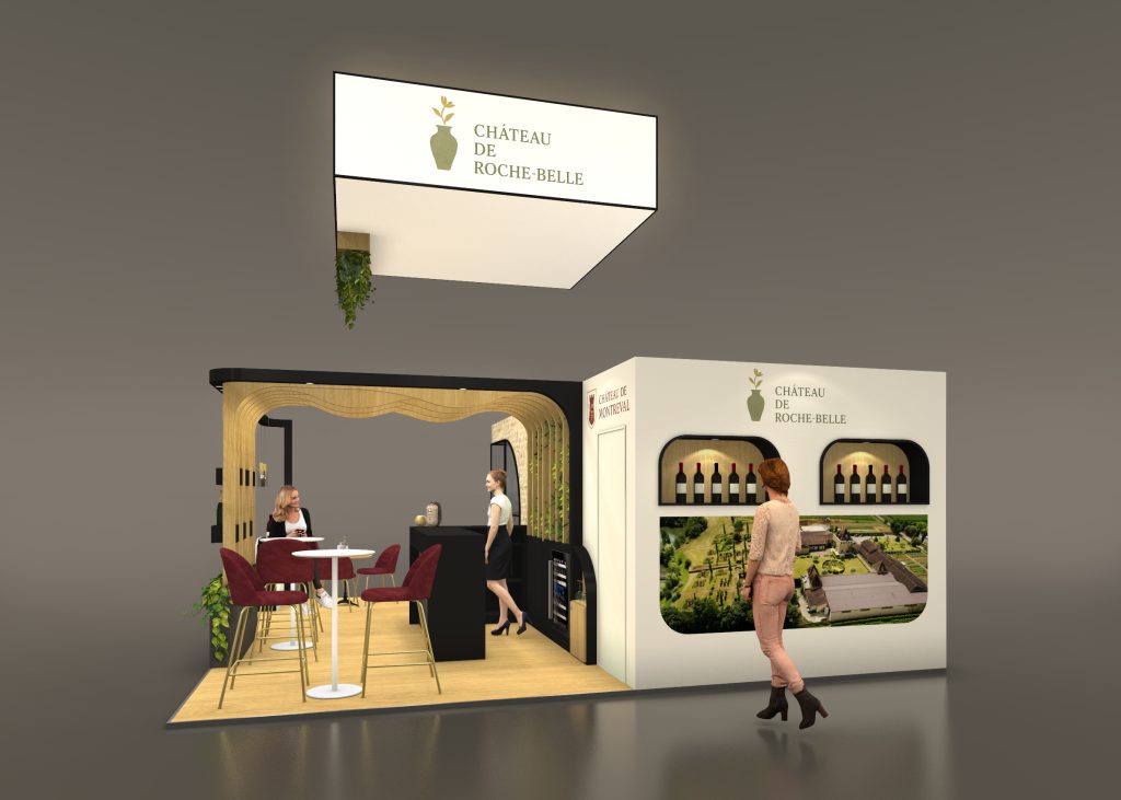 2025 PHOTO STAND CHATEAU DE MONTREVAL WINE PARIS VUE COTE DROIT