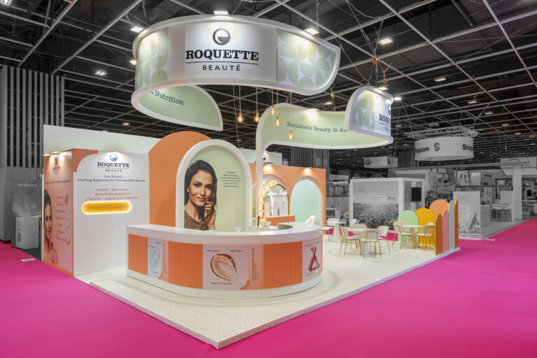 PHOTO STAND ROQUETTE BEAUTE IN COSMETICS vue angle stratégique