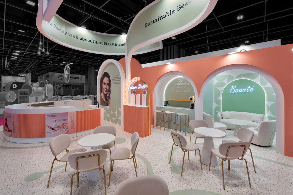 PHOTO STAND ROQUETTE BEAUTE IN COSMETICS vue espace réceptif