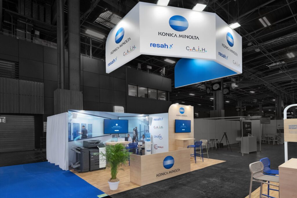 2026 photo stand konica salon santexpo vue espace acceuil