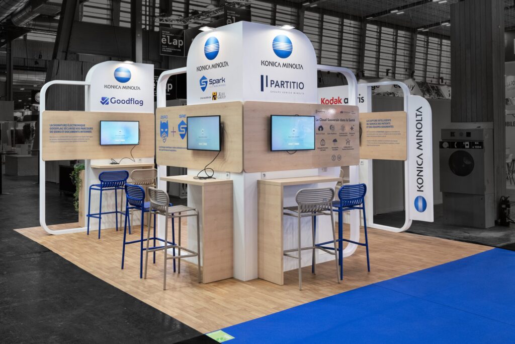 2026 photo stand konica salon santexpo vue espace discussion