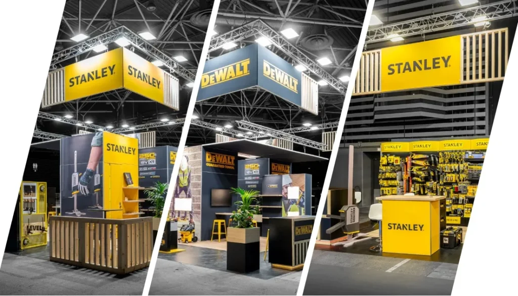 stand hybride et réutilisé pour les marques du groupe